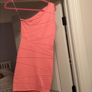Never worn Pink one shoulder dress